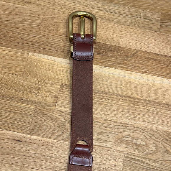 VINTAGE FOSSIL BROWN SEGMENTED BRIDLE LEATHER BELT#BT7025 WOMEN’S SIZE LARGE - Picture 9 of 15
